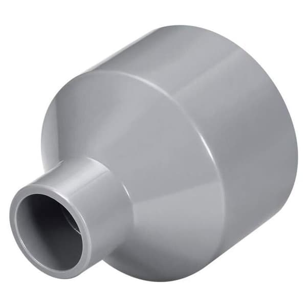 PVC-rörförminskare 50 mm x 20 mm, nav-till-nav-koppling, grå, 2 stycken