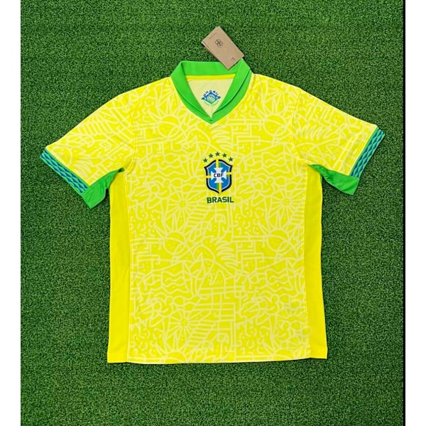 2024 EM Frankrike drakt Italia landslag England Spania Brasil fotballdrakt Brasil Hjemme Brazil Home M