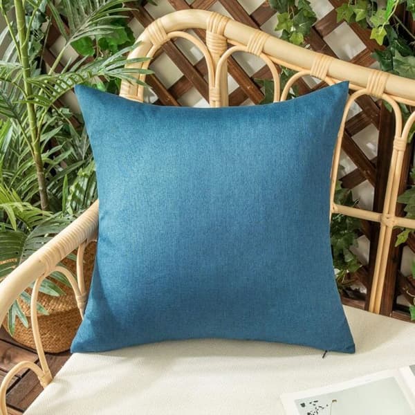 Kuddfodral - LARGEIGHT - 50x50 cm - Vattentätt - Linne - Mörkblå