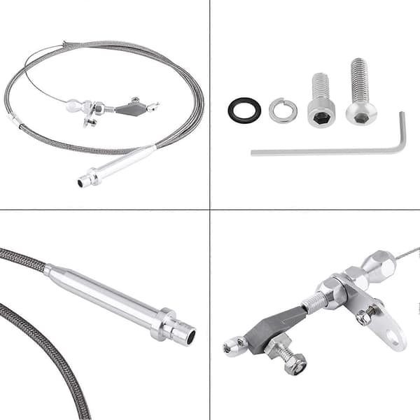 Til Chevy TH350 rustfrit stål flettet transmissions kick down kabel detent kickdown