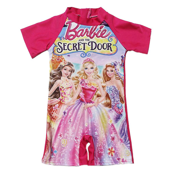 3-11 år flicka tecknade badkläder Baddräkt i ett stycke Strandkläder Barbie 3-4 Years