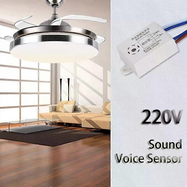 220V Detektor Stemmestyring Switch Lys Lyd Stemmesensor Switch Lydaktiveret Switch Intelligent Auto Tænd Sluk Lys Switch