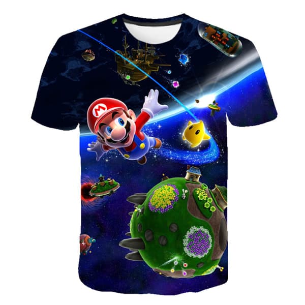 Super Mario 3D-trykt T-skjorte for barn Gutter Topper - B[YD] B B 130CM