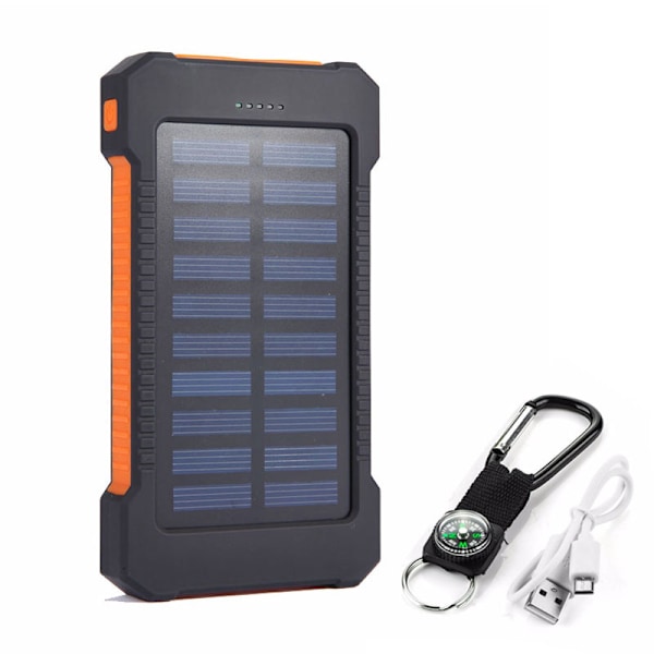 20000mAh Bärbar Solenergi för Utomhusbruk, Vildmarksfiske, Camping, Högkapacitets Backup-energi, Snabbladdning, Mobil Energi Naranja