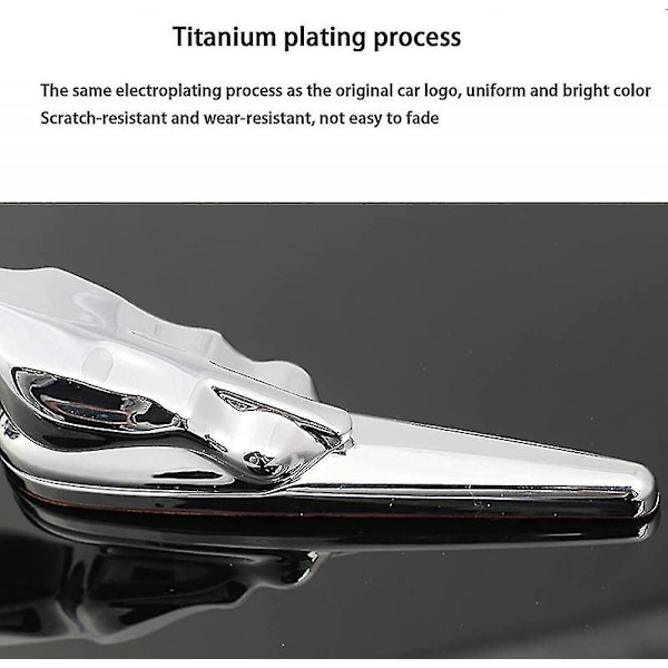Passende Kompatibel med Jaguar 3d emblem bil front hjelm dekorativ bil hjelm krom ørne emblem bil tilbehør