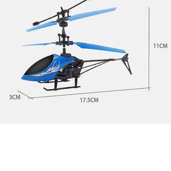 LED-fjärrstyrt flygplan för barn, intelligent induktionsflygboll, flygmaskin för utomhusleksaker för barn Blue