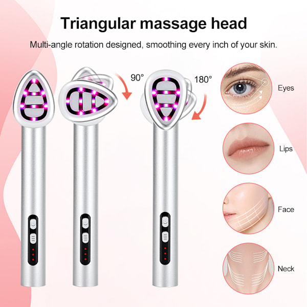 Ansiktsmassageapparat för Lyft och Uppstramning med 7-färgs LED-ljus - Eliminerar Mörka Ringar och Påsar introductor