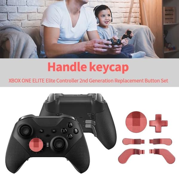 16-dele Xbox One Elite controller tilbehørssæt: 2 knapper, aftrækker, paddles, greb, joystick, retningsknap, aluminiumslegering.