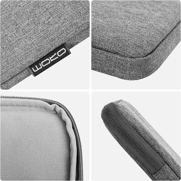 9-11 tums surfbräde-fodral passar 11 tum iPad Pro M4/iPad Air M2 2024, iPad Air 5/4/3 10,9\"/10,5\", iPad Pro Light Grey