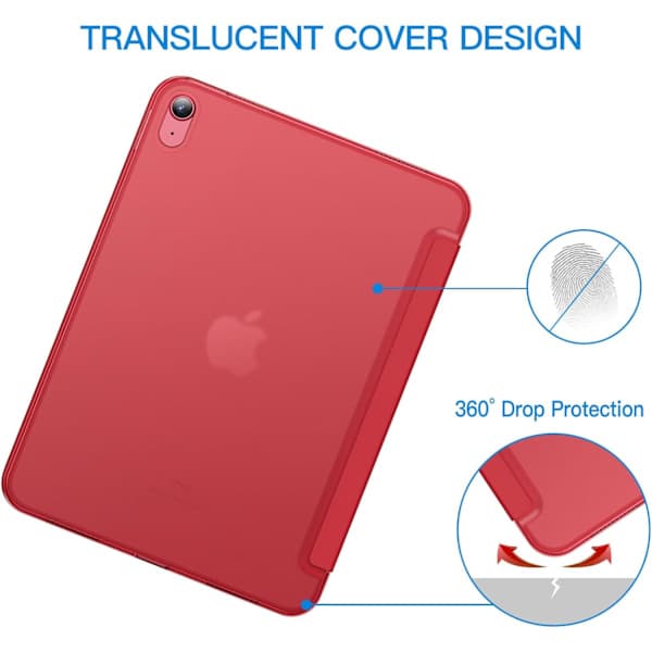 Case for iPad (A16) 11th/10th Generation (2025/2022), Slim Stand Hard Back Case Auto Wake/Sleep Function Svart