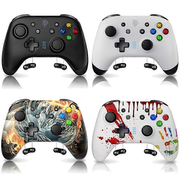 EasySMX ESM-9124 Trådlös Spelkonsol Gamepad Kompatibel med PC / Telefon / Android / Switch Black
