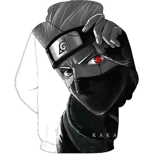 Herre Dame Kakashi Trykt Hættetrøje Pullover Hættetrøje Sweatshirt Toppe S