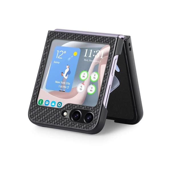 Fiber Pattern Style Case for Samsung Galaxy Z Flip 5 Brun