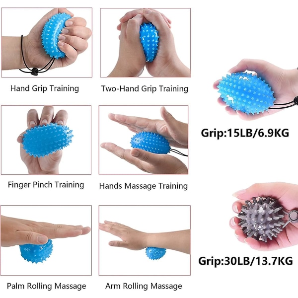 2st Fingerstyrketräning Handterapiboll Massageboll för handstärkare Motståndsenhet Handstyrketränare för handträning och rehab