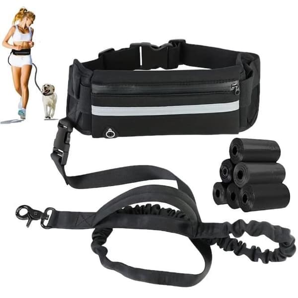 Canicrosskoppel - 160-220 cm - Anti-drag - Reflex - Handsfree