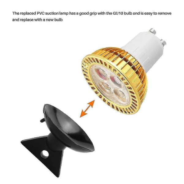 25 st PVC-sugkoppslampbytare för LED Halogen Mini Track