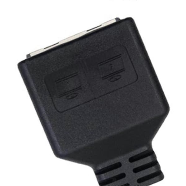 RJ45 Ethernet-splitter, 1 plugg til 2 x hun LAN Internett-kabeladapter FT