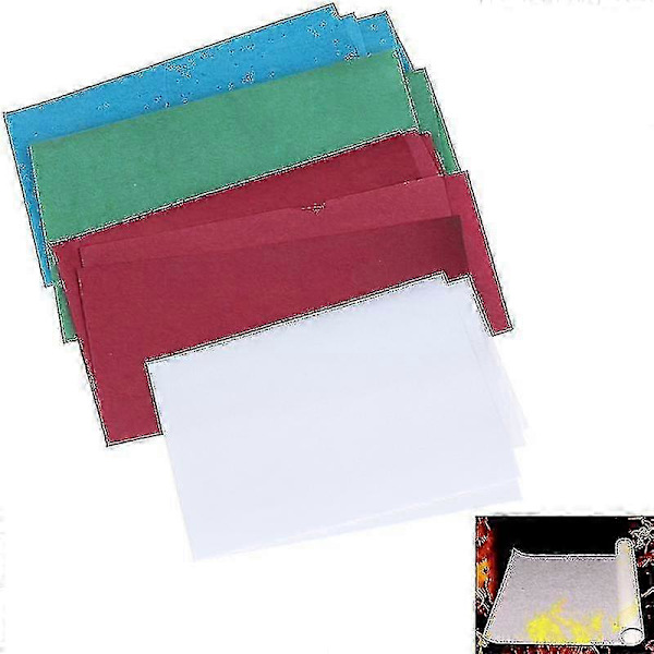 Rosflamma papper 4st eld blixt magiska rekvisita Mixed