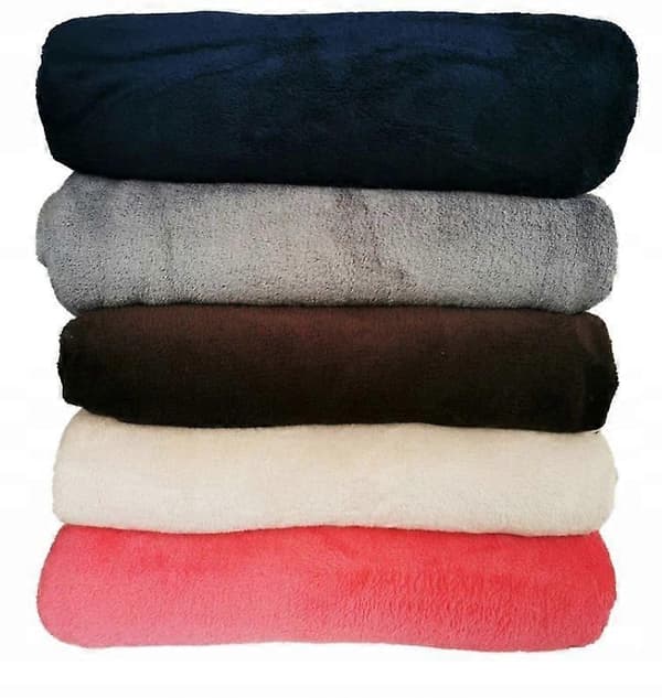 Pledd Kontrast Polyester 150 Cm X 200 Cm Brun brown