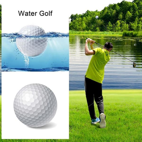 6-pak Flydende Golfbolde til Øvelsesspil - Golføvelsesbold til Vandbane - Pool Træningsbolde White