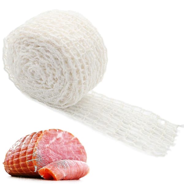 5m Elastiskt Nät Rulle för Matlagning, Rökning eller Torkning av Kött 3pack