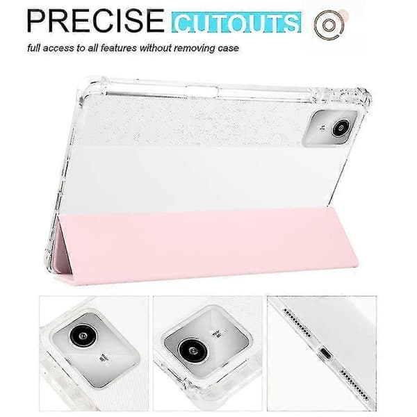 3-fold Læder Etui Til Lenovo Tab M11 / Xiaoxin Pad 11 2024 Pink