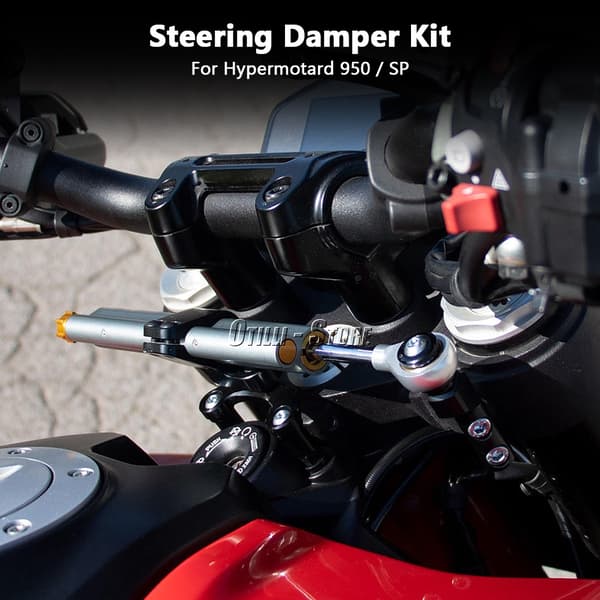 Motorcycle Accessories for Ducati HYPERMOTARD 950 SP 2016-2018 Steering Damper Stabilizer Bracket Kit Red Bl Black Bracket