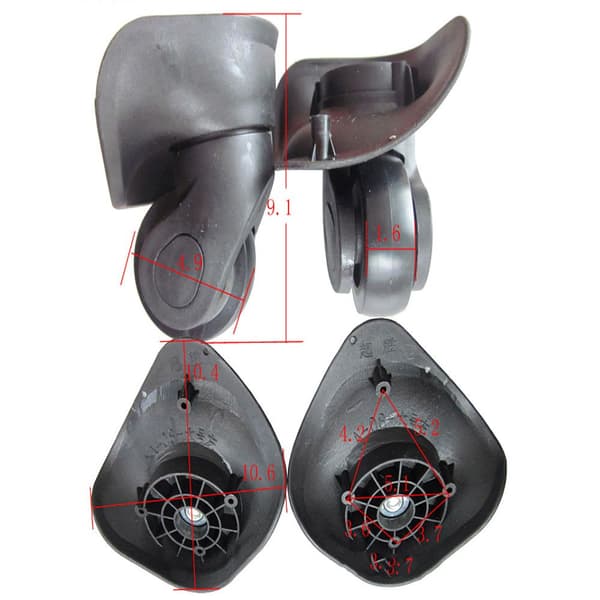 4 Pieces Luggage Wheels, Suitcase Replacement Wheels for Trolley