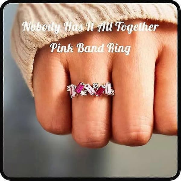 Uregelmæssig Pink Selvkærlighedsring - Ingen Har Det Hele Sammen Pink Båndring 6