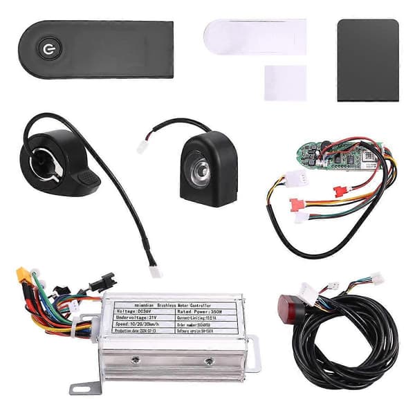 36V 350W Brushless Controller+Bluetooth Meter+Lys+Accelerator+Cover Kit til M365/M365 Pro Elektrisk Scooter Silver