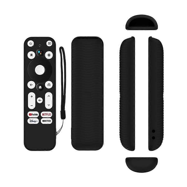 For ONN Android TV 4K UHD Streaming Device Y55 Anti-Fall Silikon Fjernkontroll Deksel Black