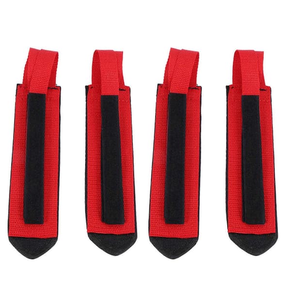 2 par pedalstropper, fotpedalstropper, barnepedalstropper, sykkelfotstropper (rød) Red
