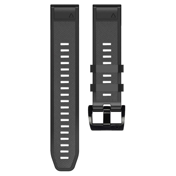 Klockband Watch Lätt att montera Silikon Snygg Slitstark 22/26 Dark Grey and Black 22mm