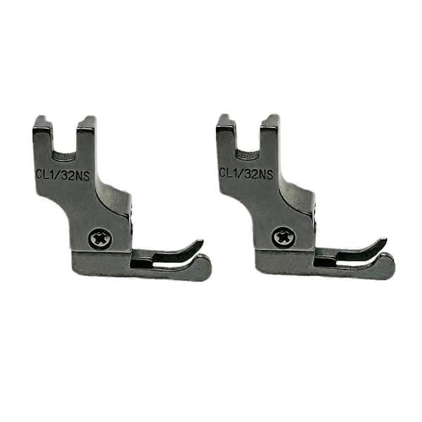2 stk. smal styrefod Industriel låsesting symaskinefødder lynlås universelle trykfødder, CL1/32NS(0.1) Silver Cl1/32ns(0.1)