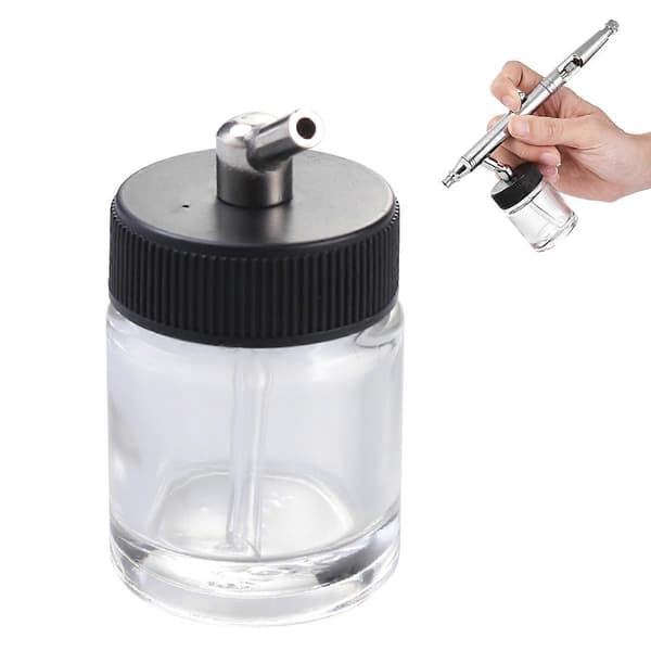 22cc Airbrush Flaskor Glas för Färgsprutning 2st Transparent Behållare Transparent