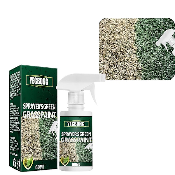 Grön Gräsfärg Spray Långvarig Turf Färg Förbättra Fläckiga Vilande Gulnande Gräs För Gräs 60ML
