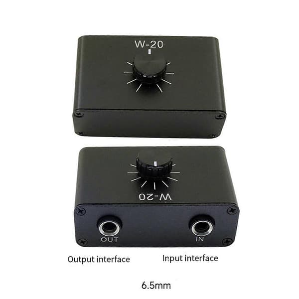 Musikinstrument Dynamisk Mikrofon Volymjustering Dämpningskontroll 1/4inTRS 6.35mm Gränssnitt Stöder Stereo Black