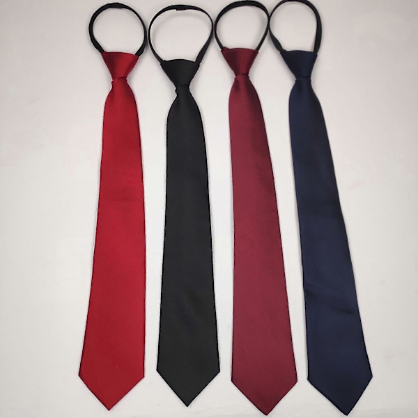 4 stk. Herre Forbundet Lynlås Slips, Formelt Business Slips, Silke Bryllupsslips, Slips i Flere Farver Til Bryllupper Begravelser, Håndlavet Slips