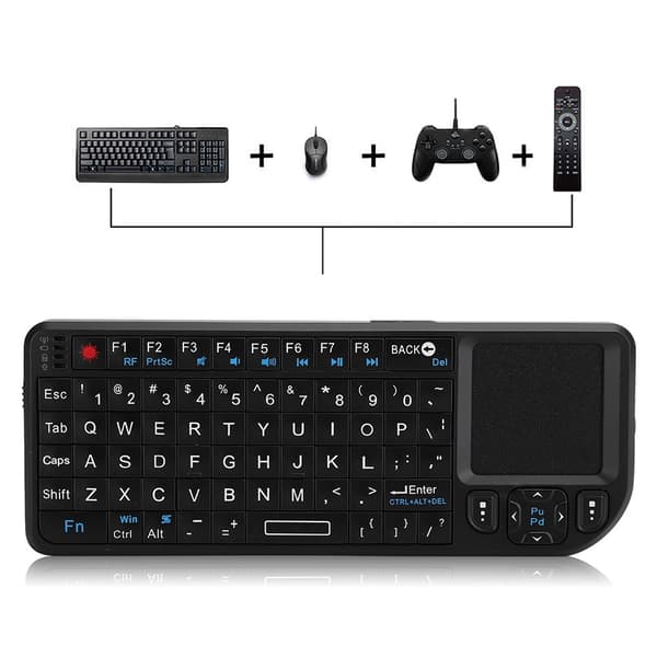 Mini Wireless USB Keyboard Portable Ultrathin Backlit 100RF 2.4G Multifunction Black