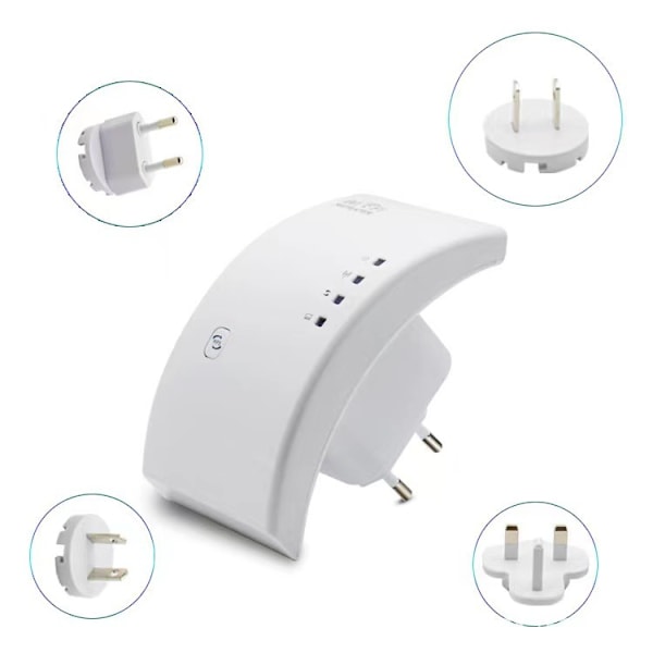 WiFi-toistin, Tehokas WiFi-vahvistin, N300 WiFi-laajennin, WiFi-signaalivahvistin, 1 Ethernet-portti, Kattaa jopa 200