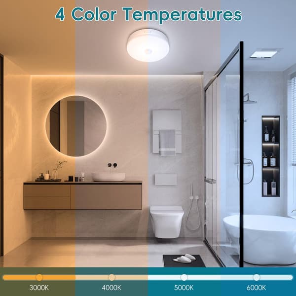 Rechargeable Ceiling Light with Motion Sensor and Remote Control, 7.4 inch, Wireless Ceiling Lamp, Battery Operated Cabinet Light, Motion Sensor, Battery Operated Lamp