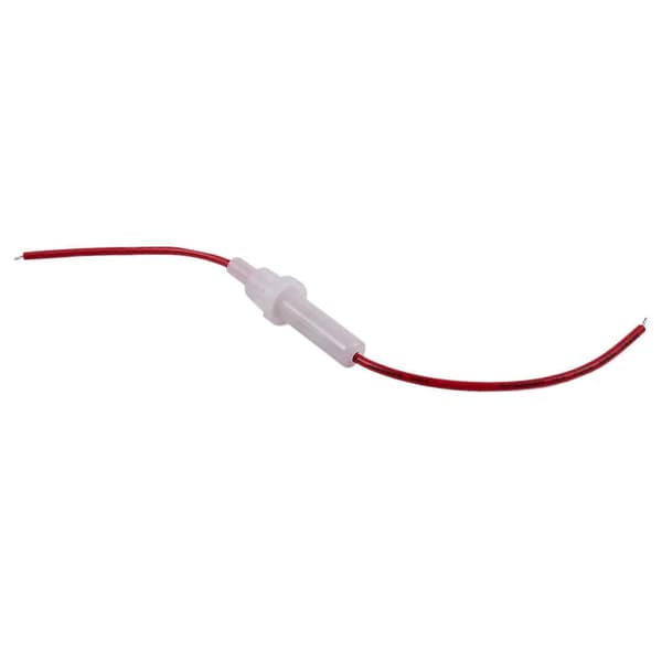 Röd tråd vit skruvtyp lock inline 6mm X 30mm rörsäkringshållare 50st Red&white