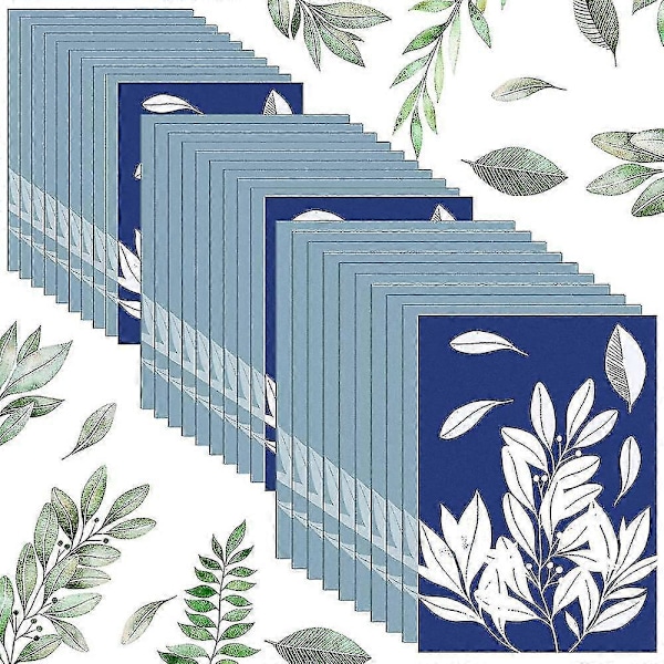 50 ark Cyanotype papir A4 A5 A6 Soltegning Papir Sensitivitet Trykpapir Voksne