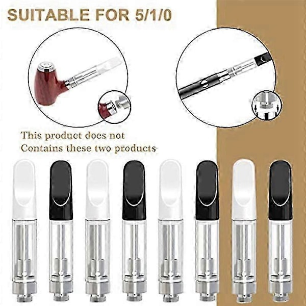 20 STK Tomme Opbevaringspatroner til 1,0ML Glas Keramik Let At Fyld, Sort og Hvid. As Shown