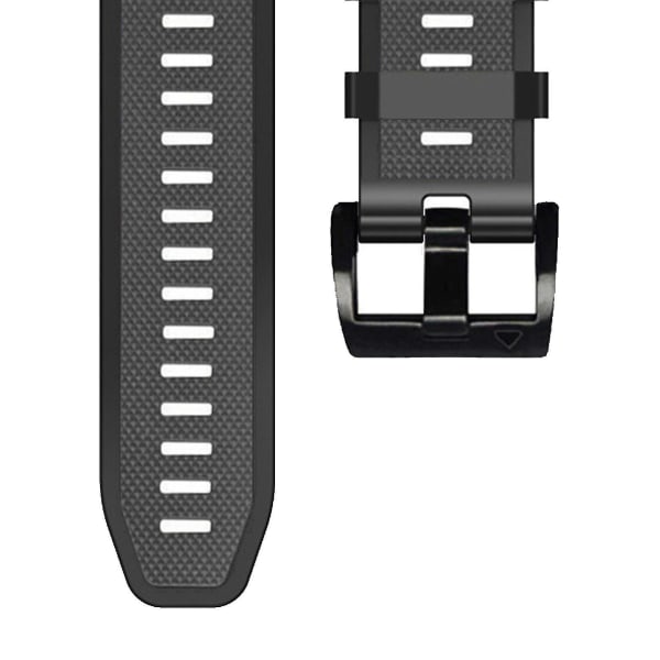 Klockband Watch Lätt att montera Silikon Snygg Slitstark 22/26 Dark Grey and Black 22mm