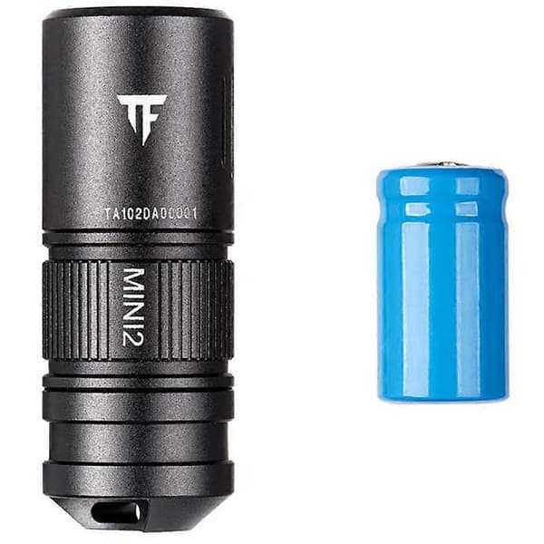 2X TrustFire MINI2 CA18-3X 220 lumen 2-modus Mini USB-lading LED lommelykt+1X10180 Black
