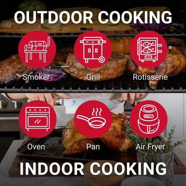 Trådløst grilltermometer stegetermometer - Perfekt