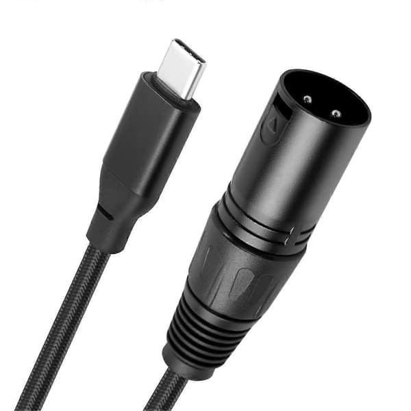 USB C til XLR-kabel, 2 meter XLR hann til USB C-konverteradapter