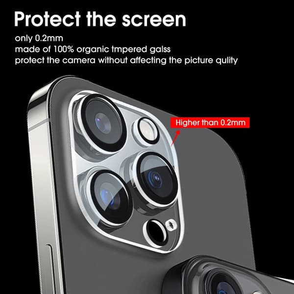 2 st Kompatibla med iPhone 15/15 Plus Max Linsskydd Kameraskydd transparent