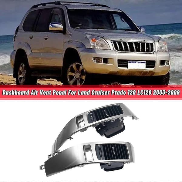 Bilventilationsinstrumentbræt Ventilationssensorpanel til Land Cruiser Prado 120 Fj120 2003-2009 Tilbehør Black  Silver
